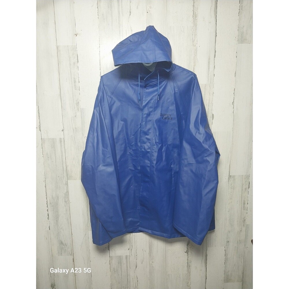 Guide's Choice Men's XL Blue Bering Sea Commercial PVC Rain Jacket